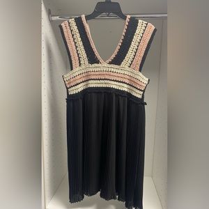 Zara NWT pleated baby doll mini dress